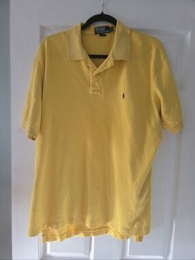 Polo by Ralph Lauren Yellow Men's Short Sleeve Polo